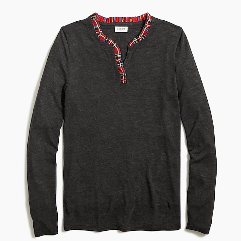 J Crew Charcoal Combo Plaid